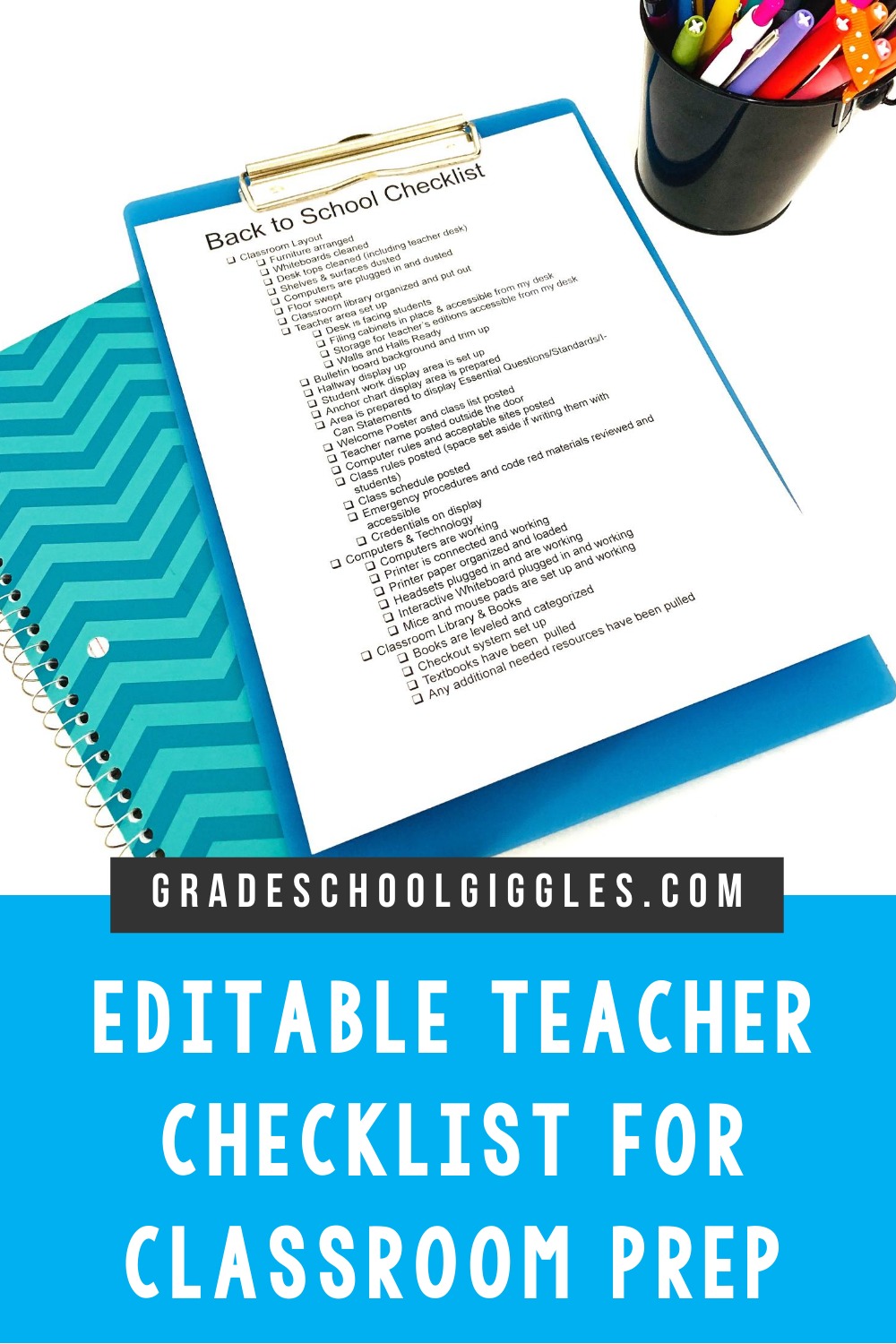 Setting Up Your Classroom: A Checklist For Classroom Prep - Grade ...