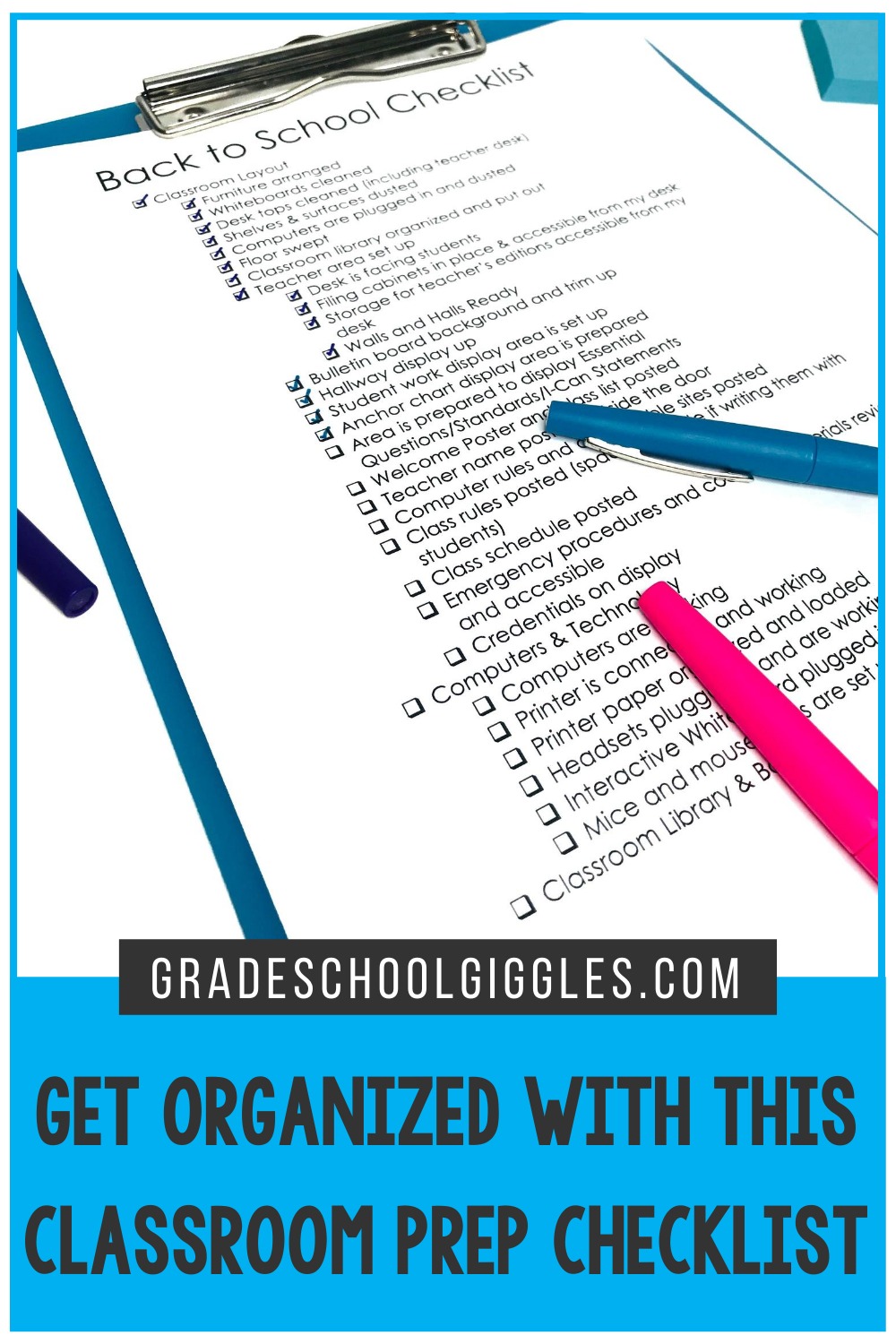 Setting Up Your Classroom A Checklist For Classroom Prep Grade School Giggles 5804