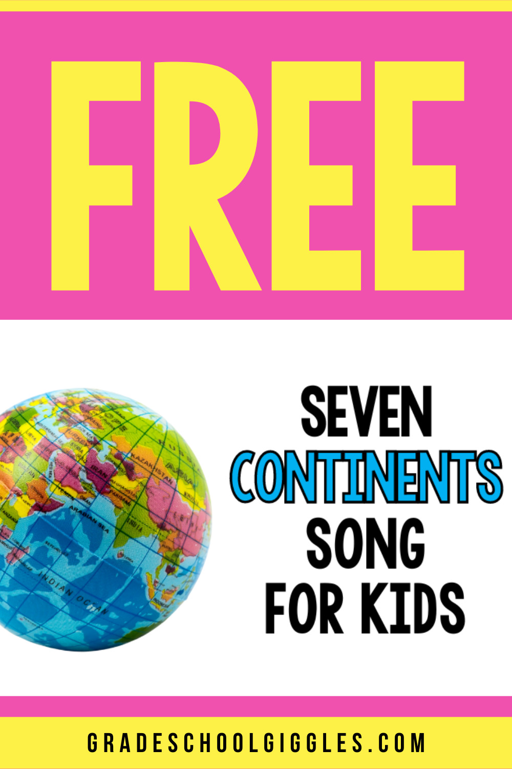 The 7 Continents Song For Kids Grade School Giggles   16. Freebie Pink Box 3 1 