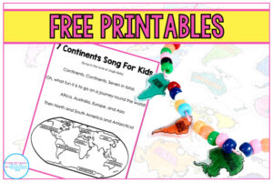 Free Printables Including The 7 Continents Song For Kids