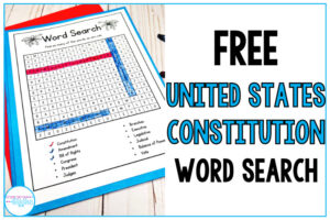 The Constitution Of The United States Freebie - Grade School Giggles