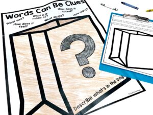 Adjectives Anchor Chart - Words Can Be Clues Mystery Bag Activity